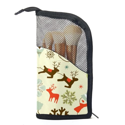 Kosmetik Reisetasche,Make up Organizer Tasche,Weihnachtsmann Baum Hirsch Muster von GIAPB