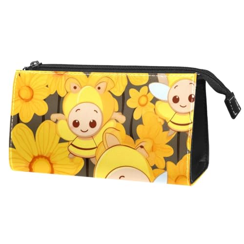 Kosmetik Reisetasche,Schminktaschen für Damen,Biene und Sonnenblume von GIAPB