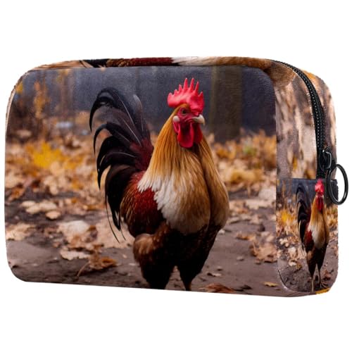 Kosmetik Reisetasche,Schminktaschen für Damen,Tierisches Huhn Geflügel Muster von GIAPB