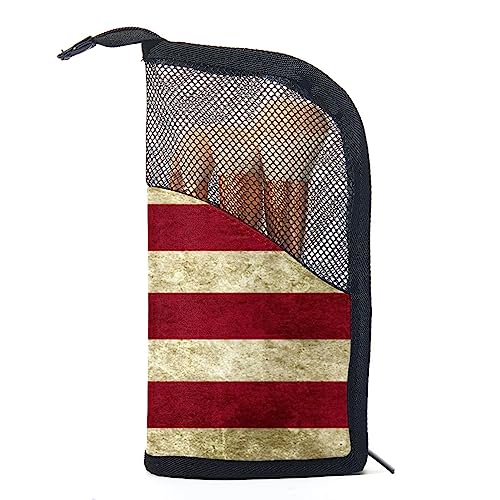 Make up Tasche,Kulturbeutel,Kosmetiktaschen für Damen,Amerika Flagge von GIAPB