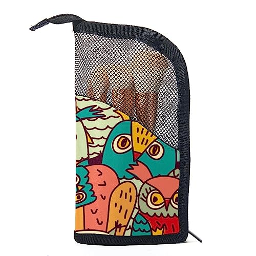 Make up Tasche,Kulturbeutel,Kosmetiktaschen für Damen,Farbige Tier Eule von GIAPB