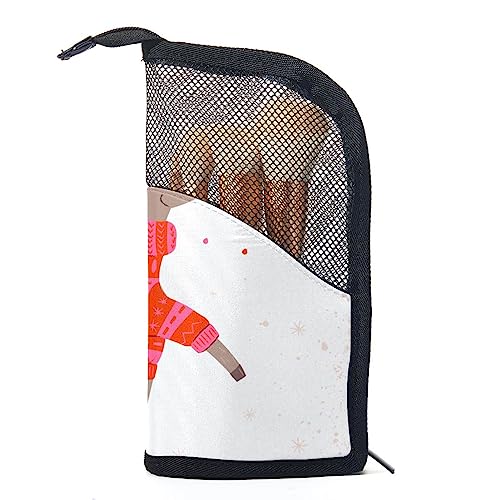 Make up Tasche,Kulturbeutel,Kosmetiktaschen für Damen,Frohe Weihnachten Hirsch von GIAPB