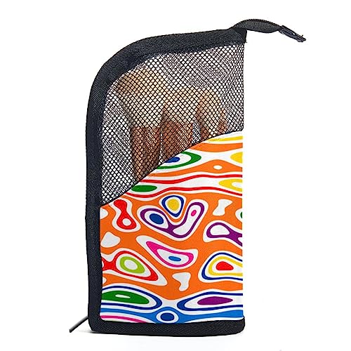 Make up Tasche,Reise Kulturbeutel für Frauen,kleine Make up Tasche,Bunte abstrakte Streifen von GIAPB