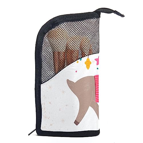 Make up Tasche,Reise Kulturbeutel für Frauen,kleine Make up Tasche,Frohe Weihnachten Hirsch von GIAPB