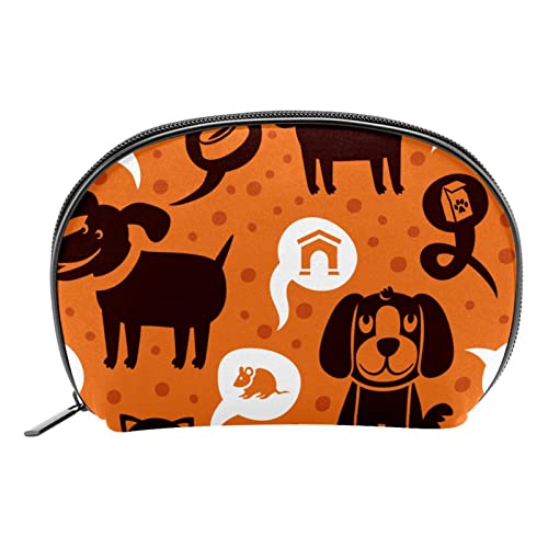 Make up Tasche für Damen,Kosmetiktasche,Reise Kulturbeutel,Hund und Katze schwarz von GIAPB