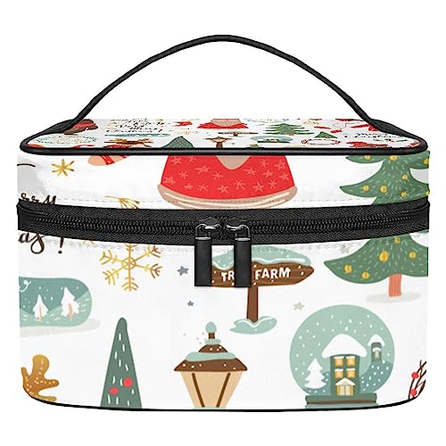 Make up Tasche für Damen,Kosmetiktasche,Reise Kulturbeutel,Weihnachtsmann Weihnachten von GIAPB