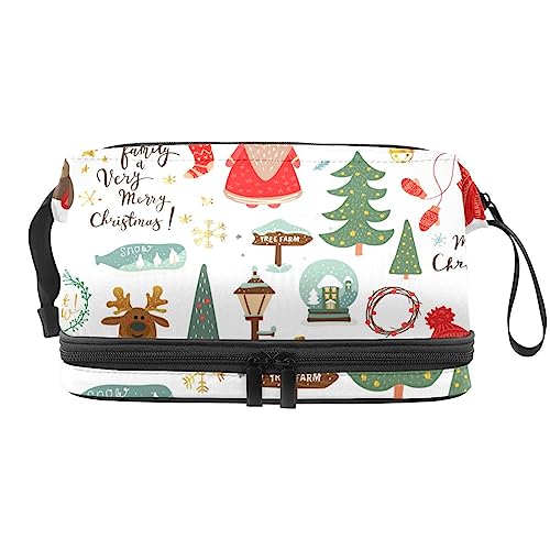 Make up Tasche für Damen,Kosmetiktasche,Reise Kulturbeutel,Weihnachtsmann Weihnachten von GIAPB