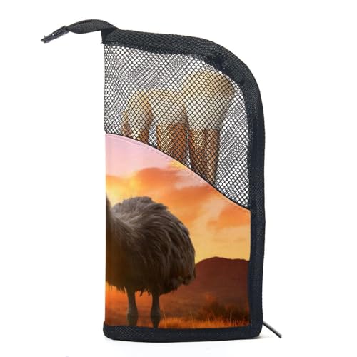 Make up Taschen Organizer,Kosmetiktaschen für Damen,Tierisches Vogel Wüstenmuster von GIAPB