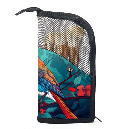 Make up Taschen Organizer,Kosmetiktaschen für Damen,Tiervogel und Wildblumenmuster von GIAPB