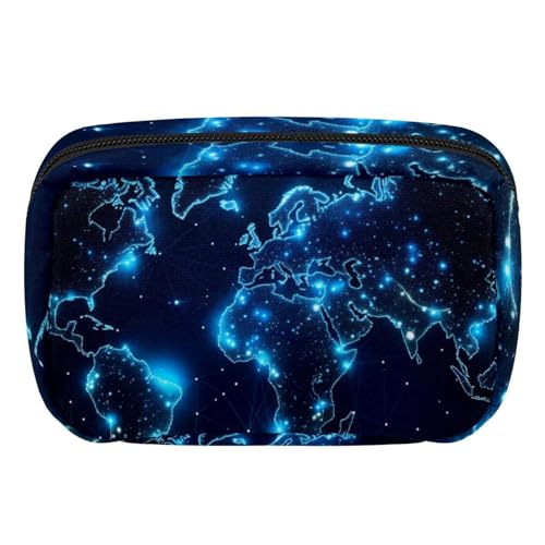 Make up Taschen für Damen,Kulturbeutel für Herren,Abstrakte Sterne Weltkarte Himmel von GIAPB