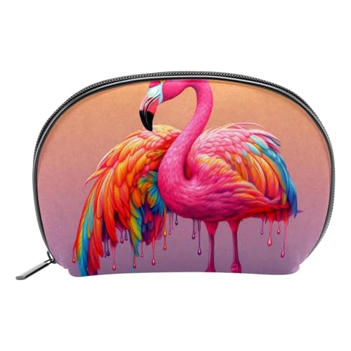 Make up Taschen für Damen,Kulturbeutel für Herren,Bunte Tierflamingos Illustration von GIAPB