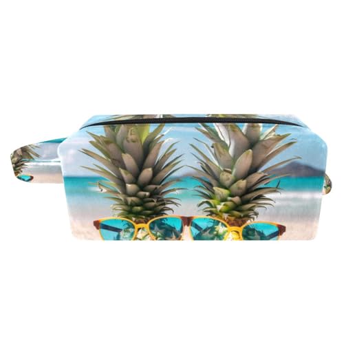 Make up Taschen für Damen,Kulturbeutel für Herren,Strandsonnenbrille Ananas von GIAPB