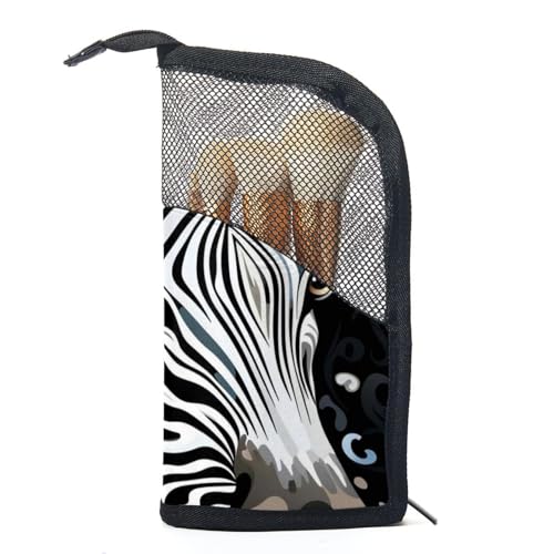 Make up Taschen für Damen,Kulturbeutel für Herren,Tierische Zebra Textur Kunstillustration von GIAPB