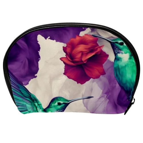 Make up Taschen für Damen,Kulturbeutel für Herren,Tiervogel buntes Blumenmuster von GIAPB