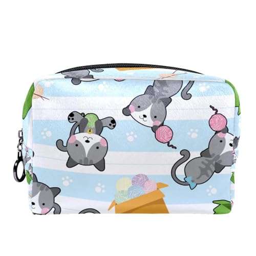 Reise Kosmetiktasche,Make up Taschen Organizer,Cartoon Katzen Tier von GIAPB