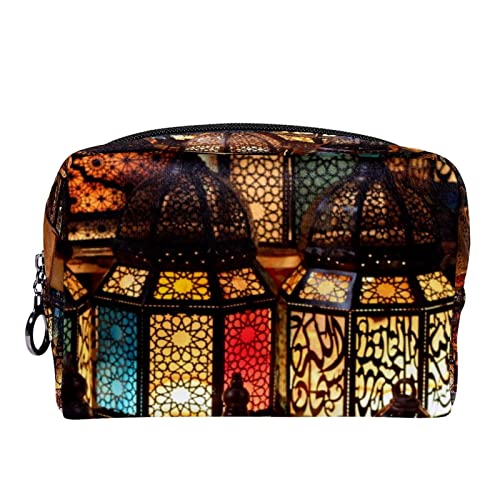 Reise Make up Tasche,Make up Organizer Tasche,Make up Taschen für Frauen,Abstrakte Retro Lampen von GIAPB