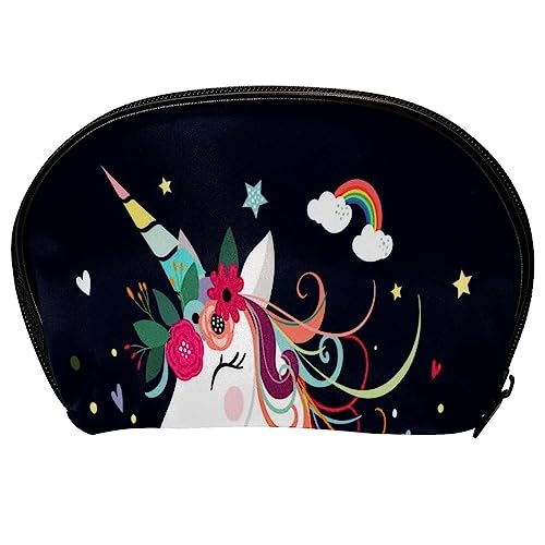 Reise Make up Tasche,Make up Organizer Tasche,Make up Taschen für Frauen,Einhorn und Blume von GIAPB