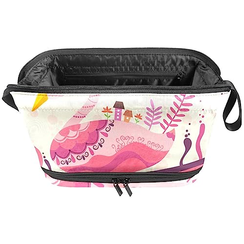 Reise Make up Tasche,Make up Organizer Tasche,Make up Taschen für Frauen,Rosa Schwan Kunstmuster von GIAPB