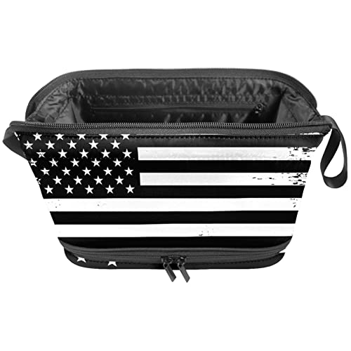 Reise Make up Tasche,Make up Organizer Tasche,Make up Taschen für Frauen,Schwarze amerikanische Flagge von GIAPB