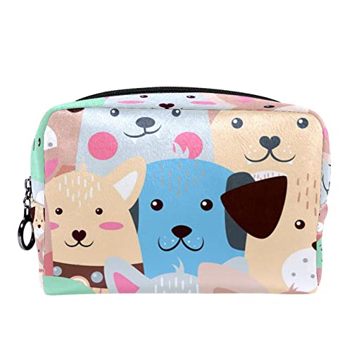 Reise Make up Tasche,Make up Organizer Tasche,Make up Taschen für Frauen,Tiere Hundemuster von GIAPB