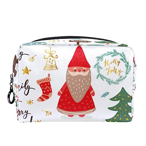 Reise Make up Tasche,Make up Organizer Tasche,Make up Taschen für Frauen,Weihnachtsmann Weihnachten von GIAPB