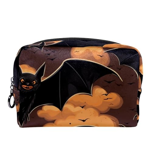 Reise Make up Tasche,Reise Kulturbeutel für Frauen,Tierische Halloween Fledermaus Kunstillustration von GIAPB