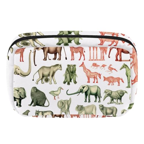 Reisekosmetiktasche,Make up Organizer Tasche,Abstraktes Tiermuster des Elefanten von GIAPB