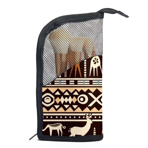 Reisekosmetiktasche,Make up Organizer Tasche,Abstraktes afrikanisches Stammeskunstmuster von GIAPB