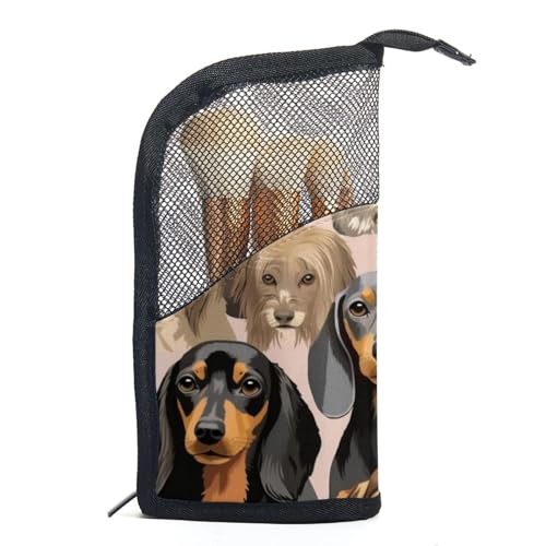 Reisekosmetiktasche,Make up Organizer Tasche,Buntes Dackel Tier Hundemuster von GIAPB