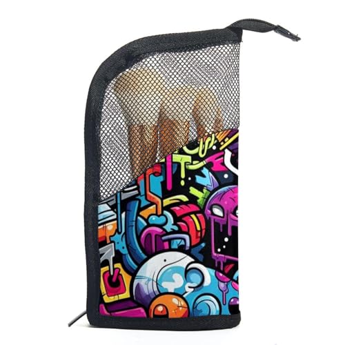 Reisekosmetiktasche,Make up Organizer Tasche,Buntes Graffiti Kunstmonstermuster von GIAPB