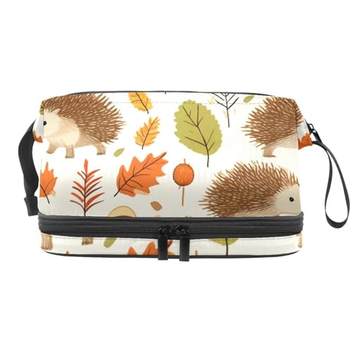 Reisekosmetiktasche,Make up Organizer Tasche,Herbstliches Tierblattmuster von GIAPB