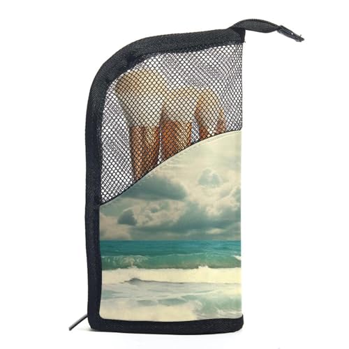 Reisekosmetiktasche,Make up Organizer Tasche,Strandlandschaftsmuster von GIAPB