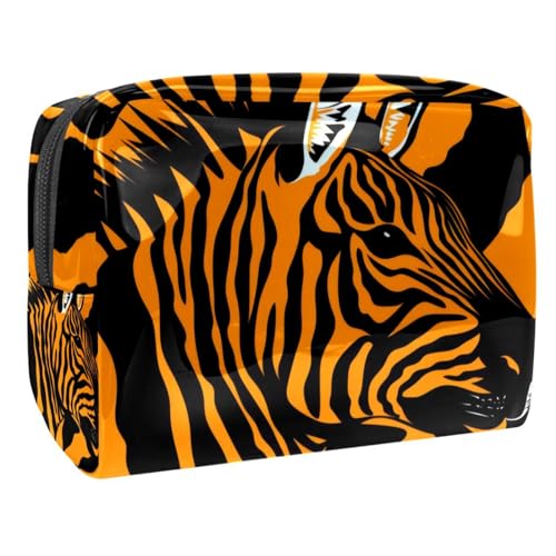 Reisekosmetiktasche,Make up Organizer Tasche,Tierisches Zebra Textur Abstraktes Muster von GIAPB