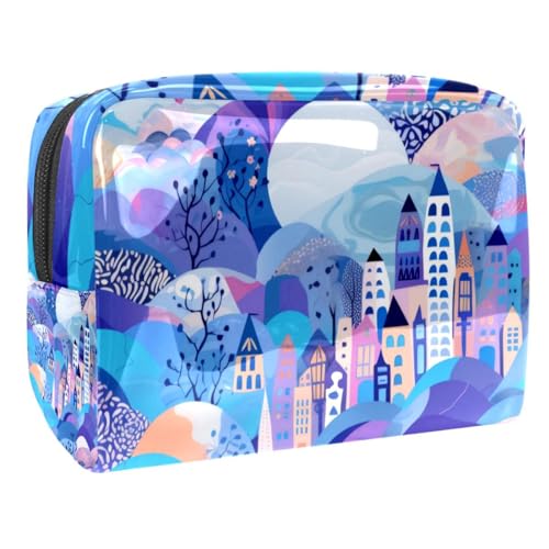 Reisekosmetiktasche,Make up Organizer Tasche,abstrakte Stadt floral gestreift von GIAPB