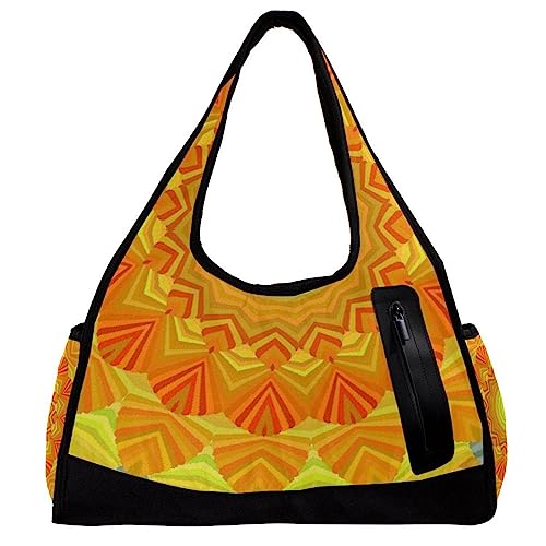 Sporttasche für Damen,Reisetasche,Sporttasche,Damen Sporttasche,Abstrakte kreisförmige Blumenkunst von GIAPB