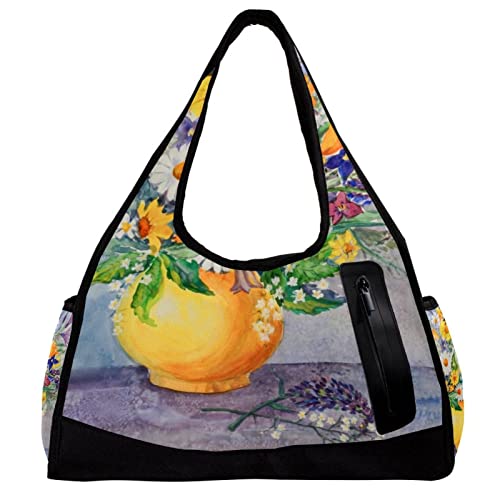 Sporttasche für Damen,Reisetasche,Sporttasche,Damen Sporttasche,Aquarell Wildblume von GIAPB