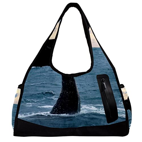 Sporttasche für Damen,Reisetasche,Sporttasche,Damen Sporttasche,Walschwanz und Ozean von GIAPB