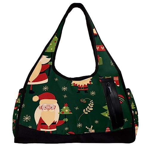Sporttasche für Damen,Reisetasche,Sporttasche,Damen Sporttasche,Weihnachts Weihnachtsmann Muster von GIAPB