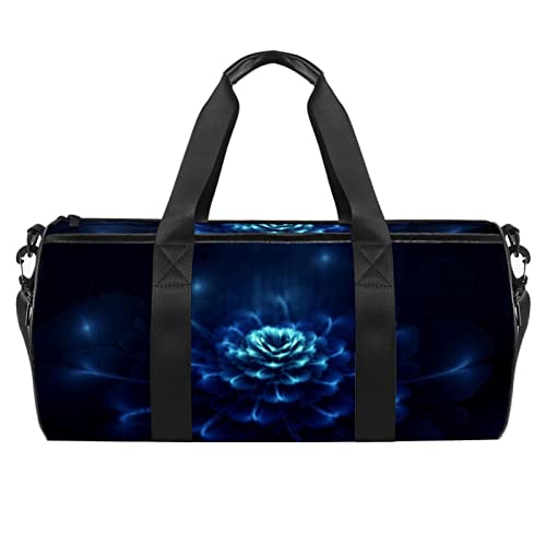 Sporttasche für Damen,Reisetasche,Übernachtungstasche,Trainingstasche,Abstrakte Blaue Blume von GIAPB