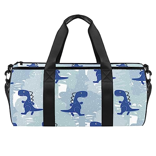 Sporttasche für Damen,Reisetasche,Übernachtungstasche,Trainingstasche,Cartoon Dinosaurier Muster von GIAPB