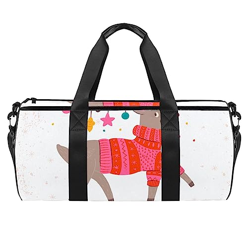 Sporttasche für Damen,Reisetasche,Übernachtungstasche,Trainingstasche,Frohe Weihnachten Hirsch von GIAPB