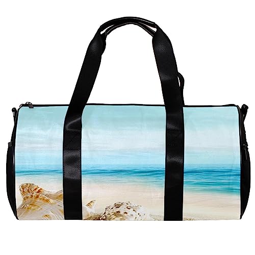 Turnbeutel für Damen,Reisetasche,Turnbeutel für Herren,Sporttasche,Blaue Strandmuschel von GIAPB