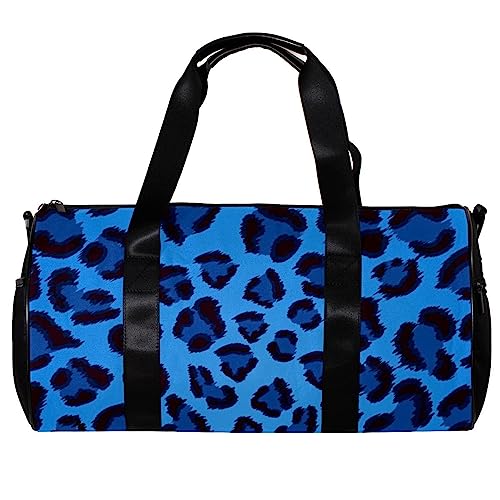 Turnbeutel für Damen,Reisetasche,Turnbeutel für Herren,Sporttasche,Blaues Leopardenfell von GIAPB