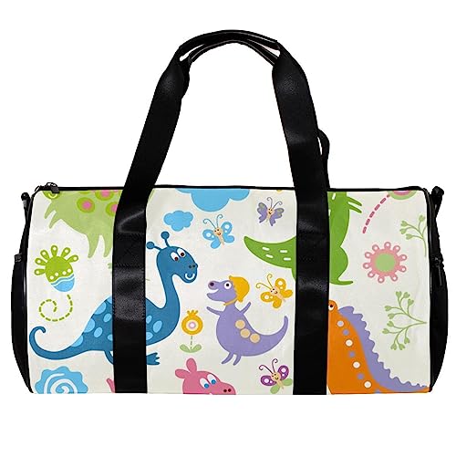 Turnbeutel für Damen,Reisetasche,Turnbeutel für Herren,Sporttasche,Cartoon Tier Dinosaurier von GIAPB