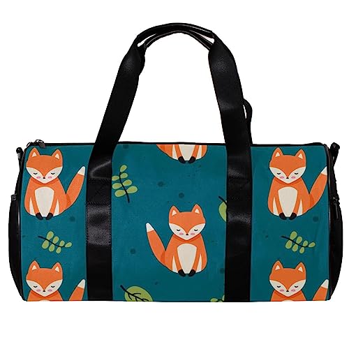 Turnbeutel für Damen,Reisetasche,Turnbeutel für Herren,Sporttasche,Cartoon Tier Fuchs Muster von GIAPB