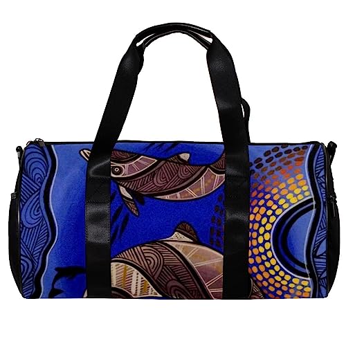 Turnbeutel für Damen,Reisetasche,Turnbeutel für Herren,Sporttasche,Delfin Kunstfisch von GIAPB