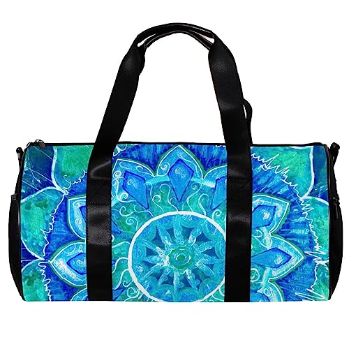 Turnbeutel für Damen,Reisetasche,Turnbeutel für Herren,Sporttasche,Kunst Blumen buntes Mandala von GIAPB