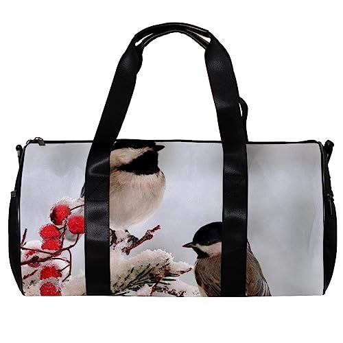 Turnbeutel für Damen,Reisetasche,Turnbeutel für Herren,Sporttasche,Wintervogel und Schneebeere von GIAPB