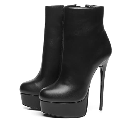 GIARO Galana 1005 Premium High-Heels für Damen - Elegante Stöckelschuhe - Damenschuhe mit hohem Absatz - verführerische Schuhe mit Stilettoabsatz - Pumps in 7 Farben (Schwarz Matt, Numeric_37) von GIARO