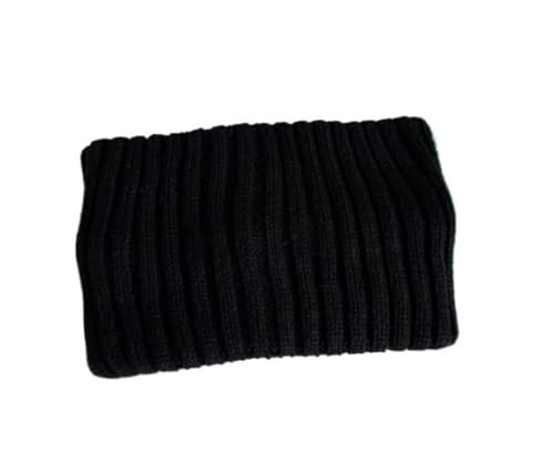 GIAYEU Breite Stirnbänder, breites Strick-Turban-Stirnband, Haarband, Lauf-Haarband, Damen und Herren, wärmeres Haarband, Strick-Haarband(Black) von GIAYEU